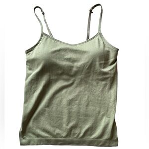 VINCE CAMUTO Olive Green Camisole Top Stretch - Size Large